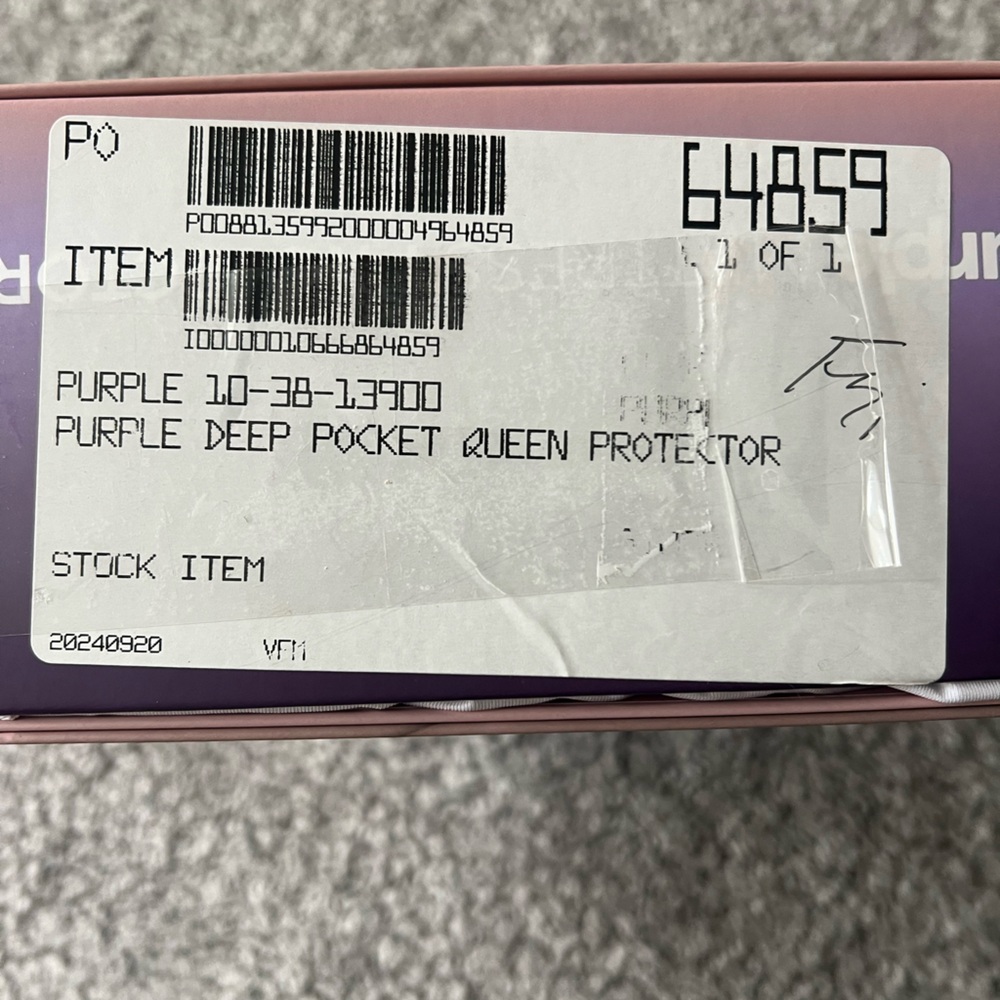Purple mattress cover